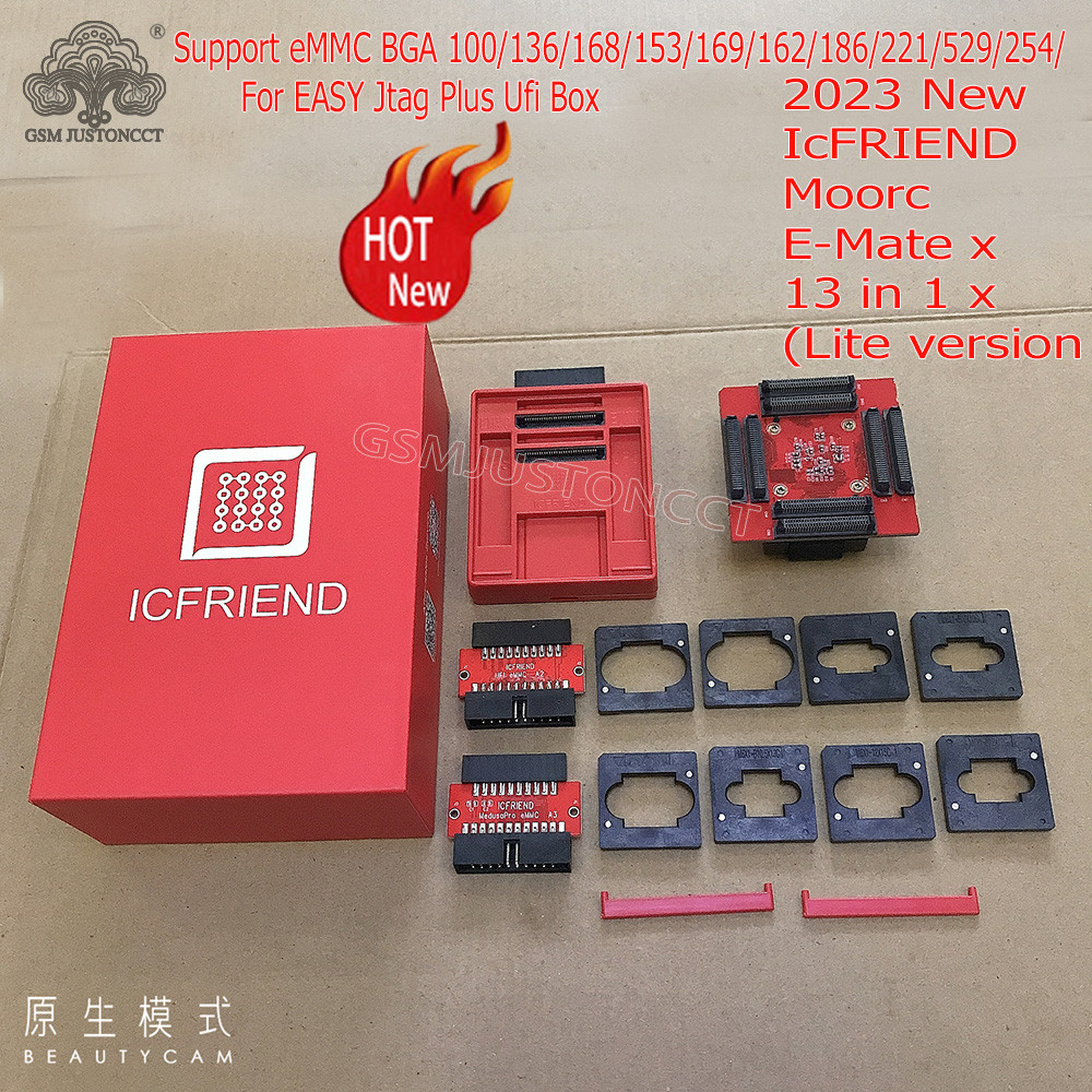 FLASH SALE    Simple Version ICFriend High Speed E-MATE X E MATE BOX EMATE EMMC BGA 13in1 for100 168