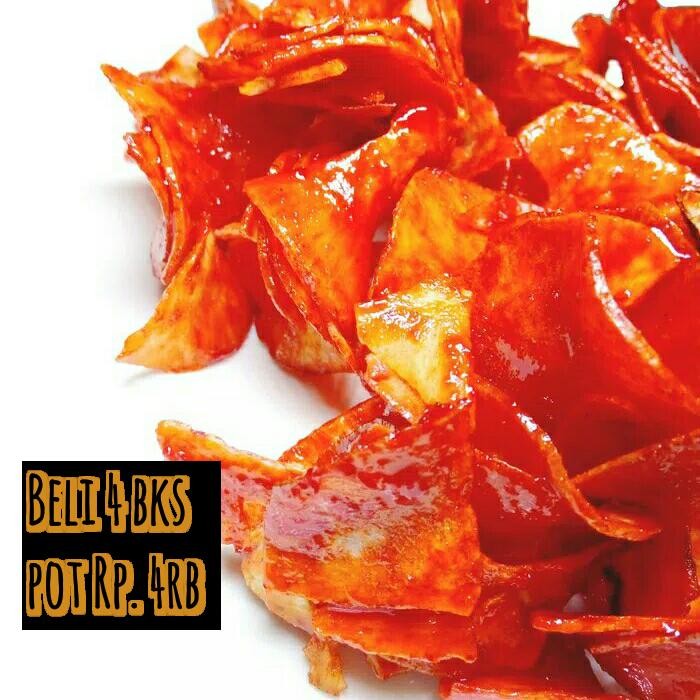 

New Keripik Singkong Pedas Manis Balado Lengket 250 Gram - Duo Bocil Snack