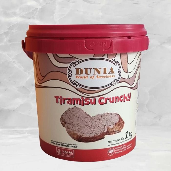 

New DUNIA SPREAD CRUNCHY TIRAMISU 1 KG PAIL