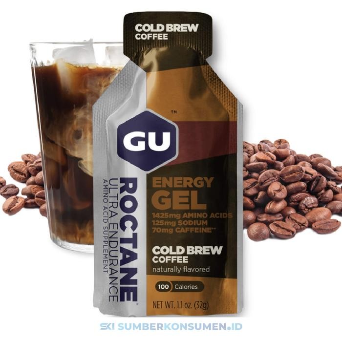 

New GU Roctane Energy Gel Cold Brew Coffee / Suplemen Fitness Fitnes Lari