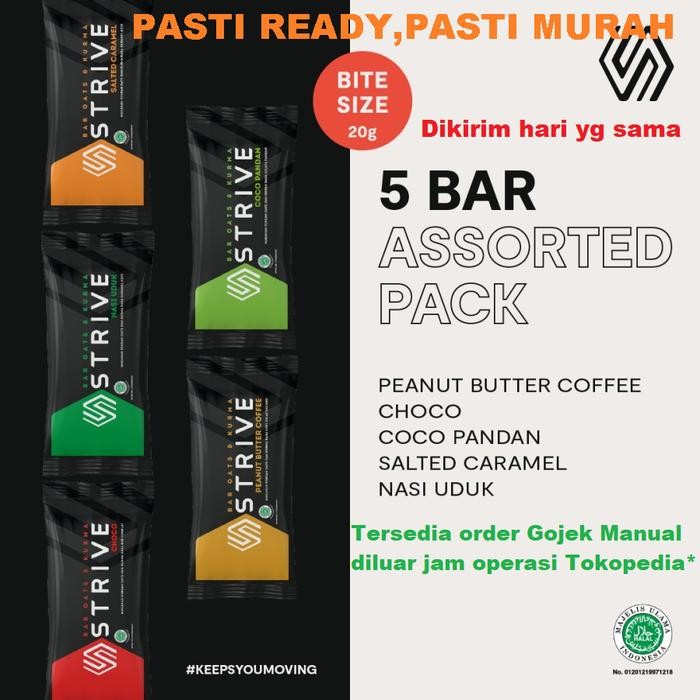 

STRIVE Bite 20g ENERGY BAR Assorted MIX 1 Box isi 5pcs rasa campur