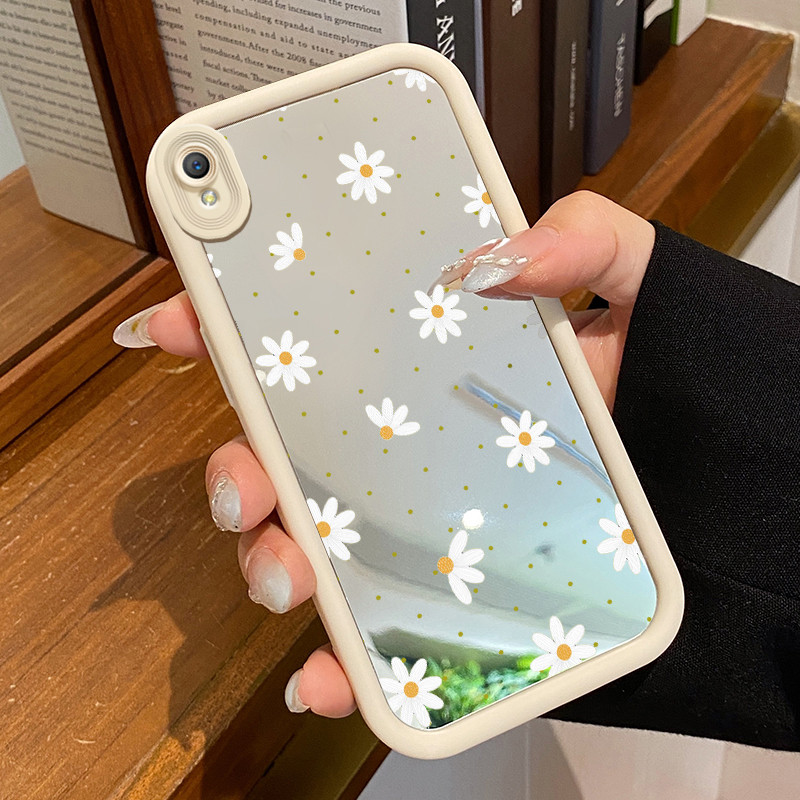 Casing Hp OPPO A37 A37F Case Casing Bunga Daisy Kasing HP Kesing Silikon Softcase cermin Cesing