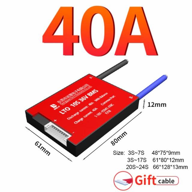 LTO BMS 12V 5S 6S BMS Daly WATERPROOF 40A 60A 80A 100A