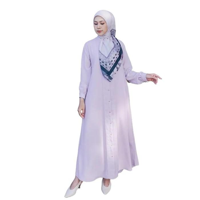Nobby Basanti Dress Gamis Muslim Wanita Bahan Premium Woolpeach Busui Friendly Wudhu Friendly