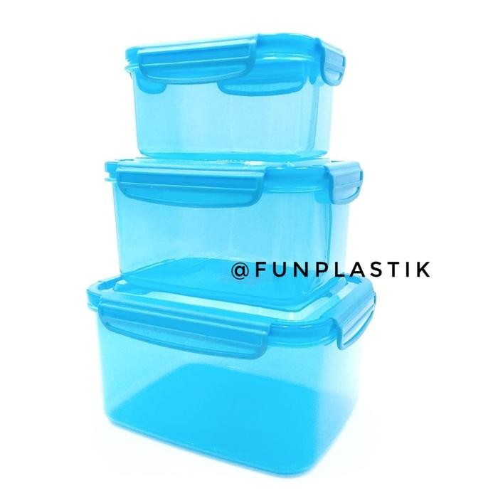 Baha - Lock And Lock Yooyee Tempat Makan Foodsaver Storage Toples Isi 3