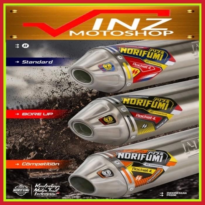 Knalpot Norifumi Rocket 4 Kompetisi Crf 155 Racing Stainless