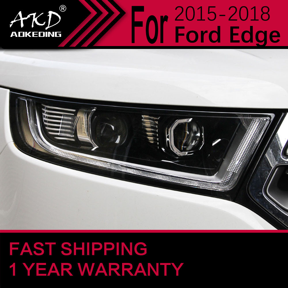 Car Lights for Ford Edge LED Headlight 2015-2018 Edge Head Lamp Drl