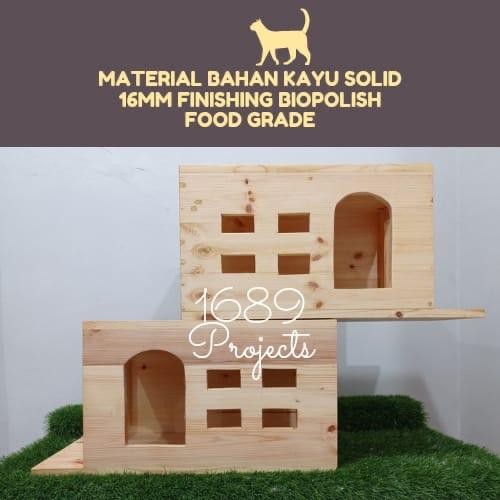 KANDANG KUCING KAYU RUMAH KUCING KAYU CAT PLAYGROUND CAT ROOM