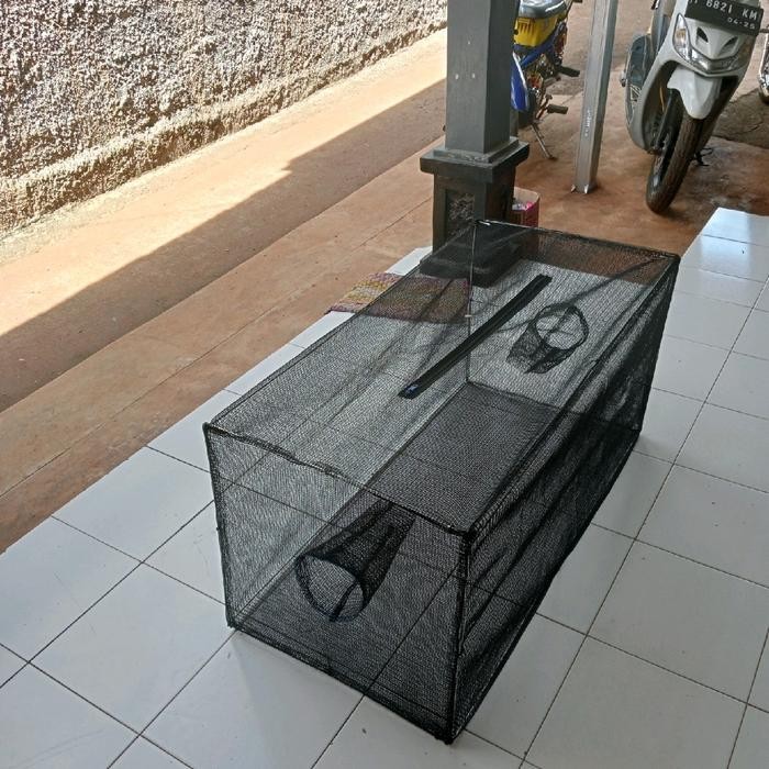 JARING PERANGKAP IKAN 1x50x50 BUBU JEBAKAN UDANG,IKAN GABUS,FULL SET KAWAT LIPAT SIAP PAKI