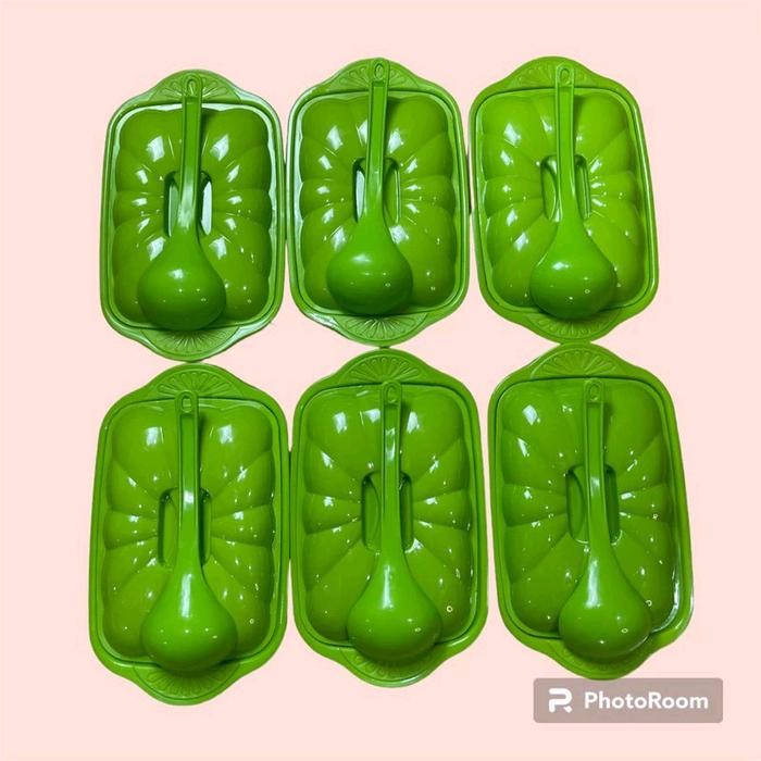 NEW PRASMANAN / WADAH SAYUR / BASI KOTAK SET 12 PCS (6 KOTAK BASI + 6 CENTONG ) Biru Hijau Pink ungu