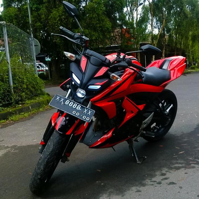 PREMIUM Headlamp Batok Lampu replika Kepala Yamaha MT15 Vixion CB Xabre Hitam