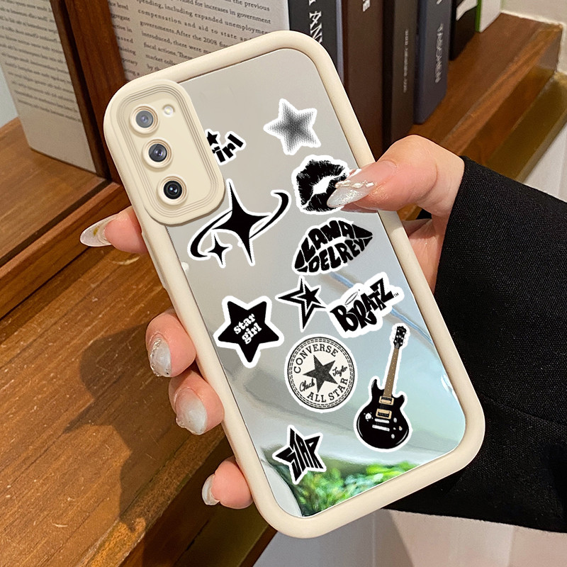 Casing Hp Untuk Samsung S24 FE S20 FE Samsung S21 FE Case Bintang mode cermin Kasing tipis Perlindun