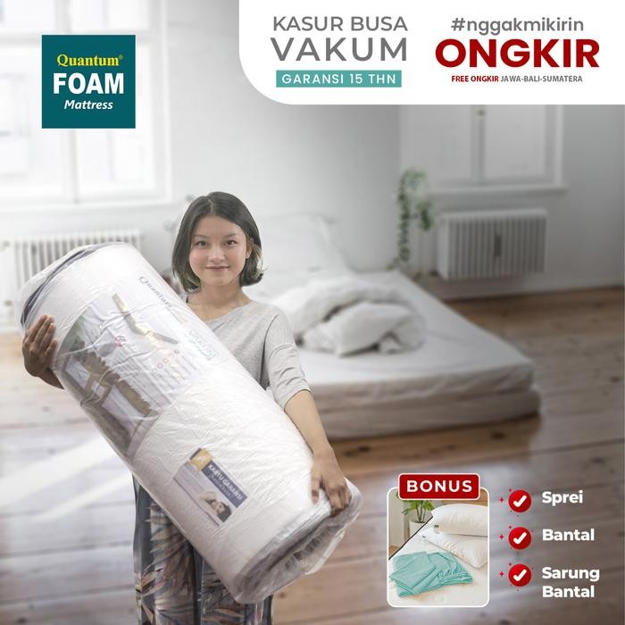 NEW Quantum Kasur Busa Vakum Bonus Sprei & Bantal