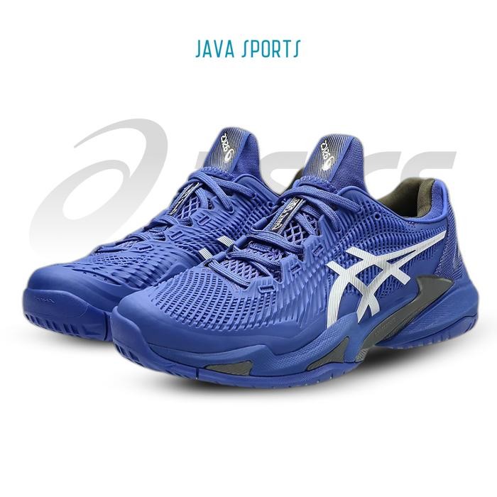 Sepatu Tenis Asics Gel Court FF3 Original Tennis Shoe Dark Cobalt / White