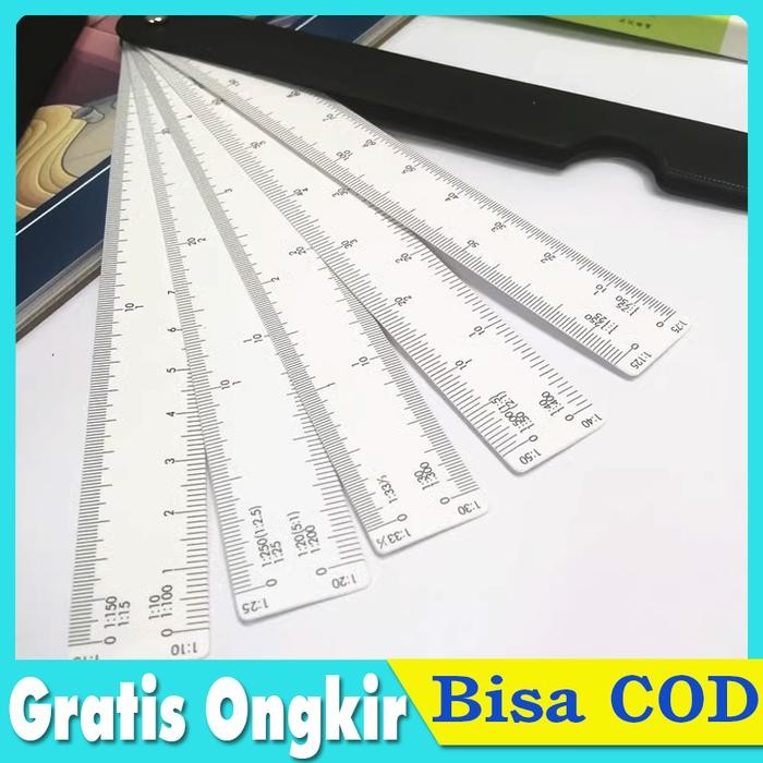 

20 in 1 Penggaris Skala Scale Ruler Penggaris Arsitek Lipat Portabel