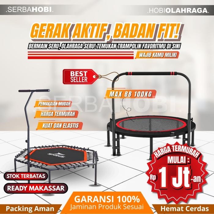#@#@#@#@] Trampolin Lipat kekinian max 110kg / Trampolin Kotak Speeds / Trampolin Trampoline Bulat