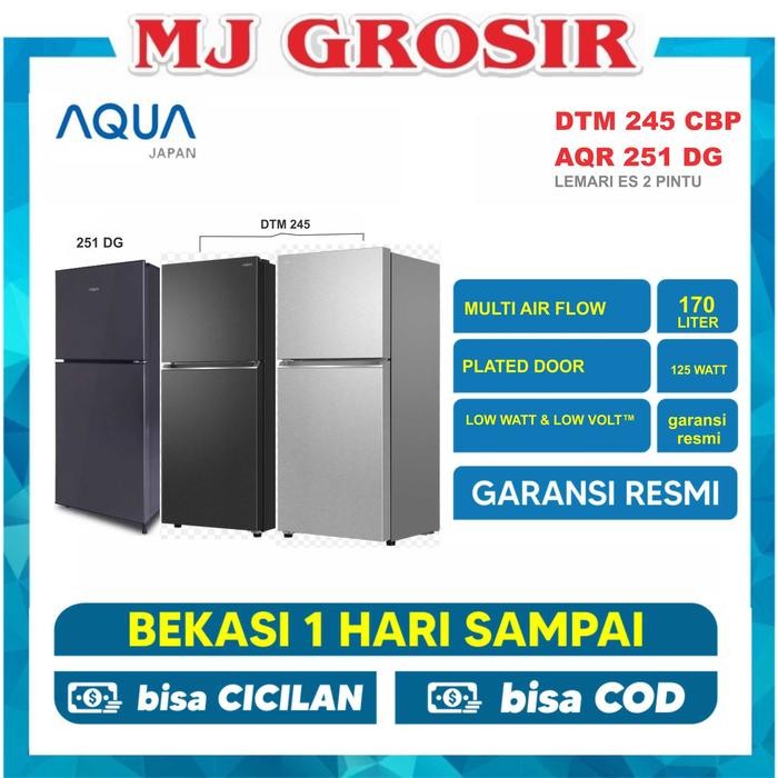 Kulkas Aqua Japan Aqrd 251 Lemari Es 2 Pintu 251 Sg Low Watt