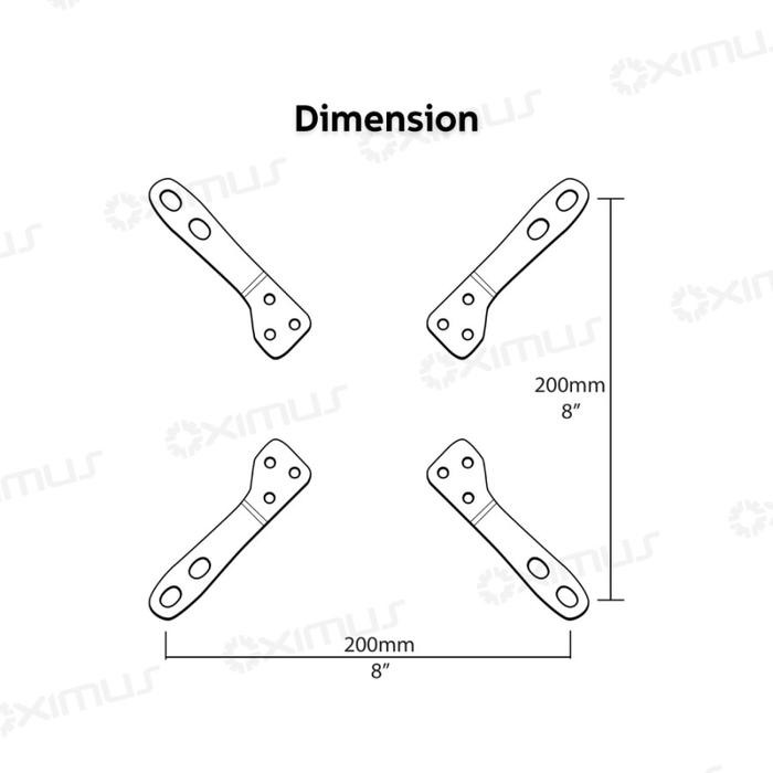 

Extender VESA Adapter 75x75 - 100x100 jadi 200x200mm OXIMUS EV75 Accessories Accessories