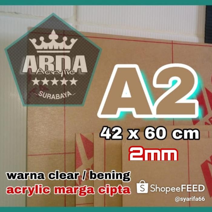 

akrilik 2mm bening A2 lembaran akrilik murah mika lembaran Acrylic clear marga cipta