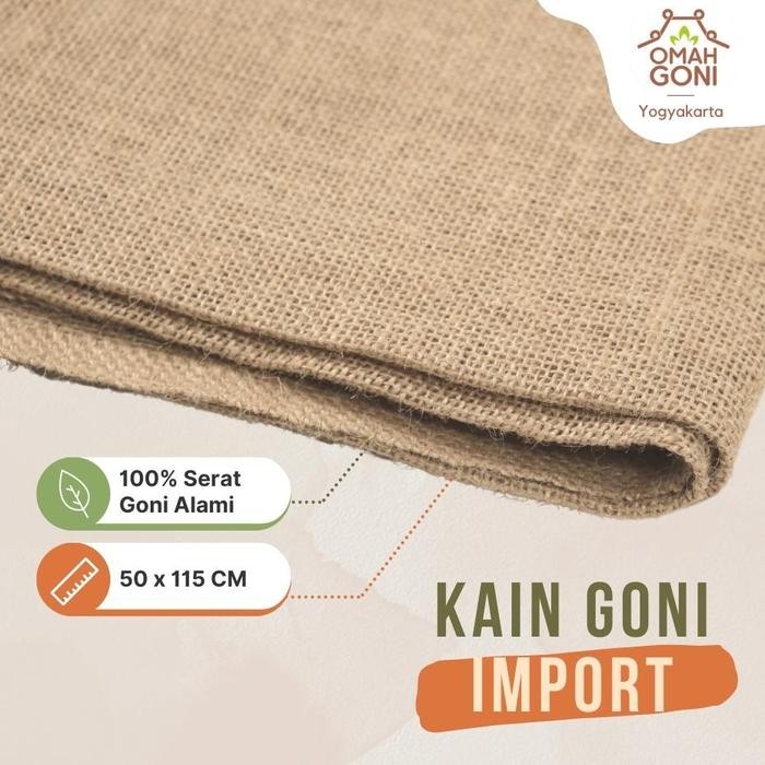 

Kain Goni Import Ukuran 50cm x 115cm - Bahan Karung Goni - Goni Rustic