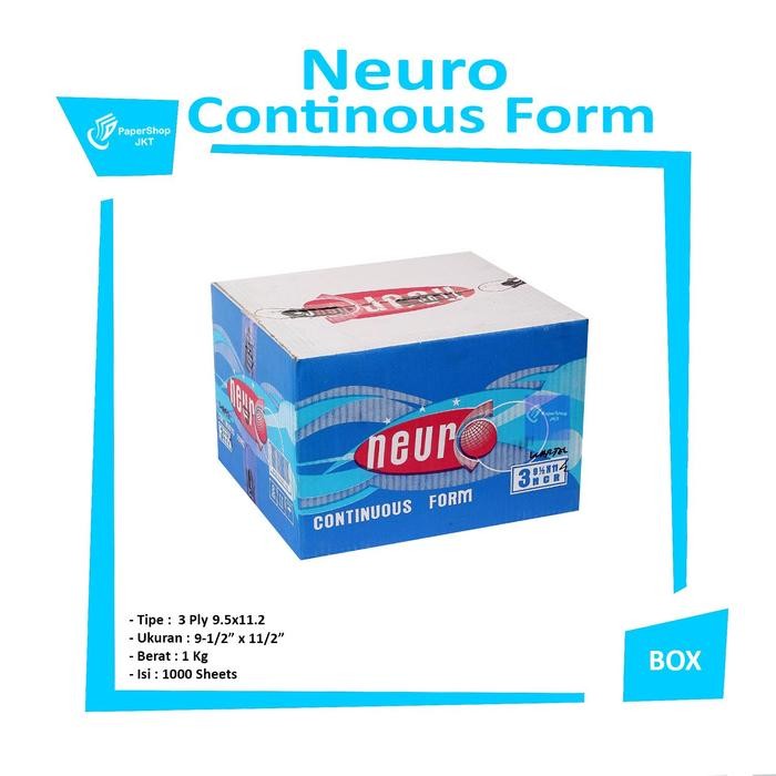 

Continous Form 91/2 x 11/2 3Ply/2 ( K3 Wartel ) Neuro/Kertas Komputer