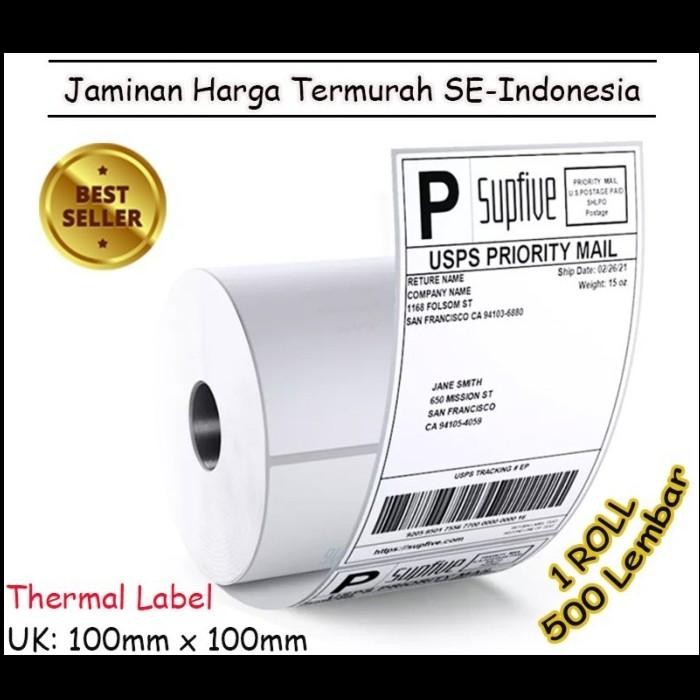 

kertas sticker thermal 100x100 isi 500 pcs label resi thermal 100x100 500 pcs