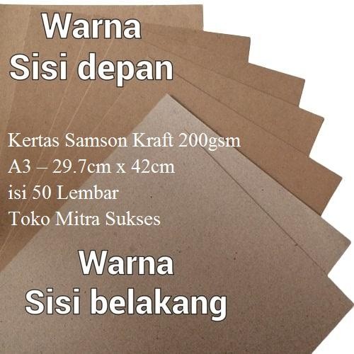 

Kertas Samson Kraft A3 200gram isi 50 Lembar