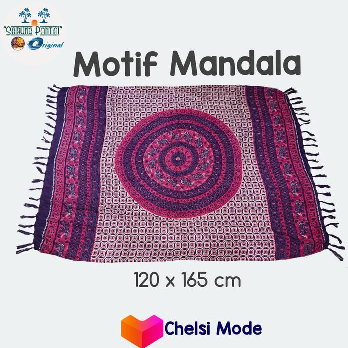 

kain pantai motif mandala gajah Balizz ukuran Standar