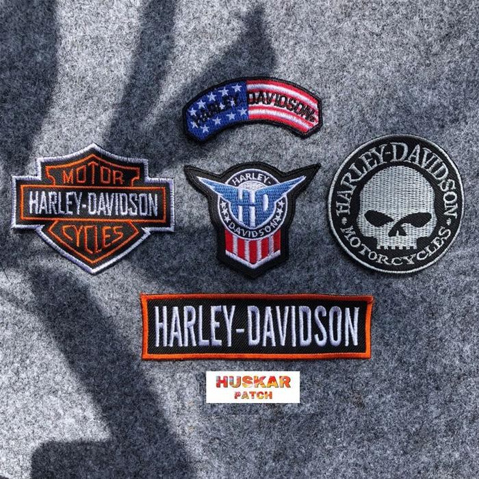 

Patch Bordir Emblem Jahit Harley Motor Davidson HD 1SET Paket Hemat