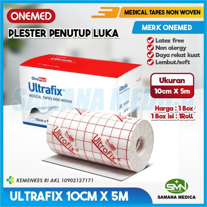 

ONEMED Ultrafix Plester 10cm x 5m Plester Penutup Luka P3K Non Woven