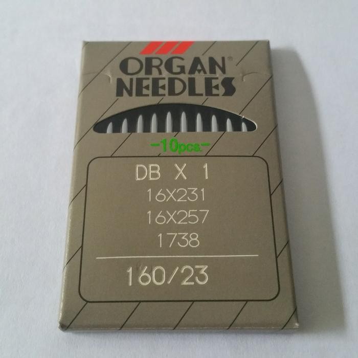 

JARUM JAHIT MESIN ORGAN NEEDLES ORIGINAL NO.23 DB X 1 - MADE IN JAPAN