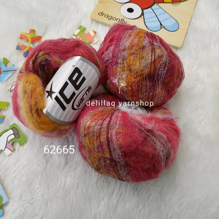 

Benang Rajut Impor Kid Mohair Flamme Iceyarns Berwarna