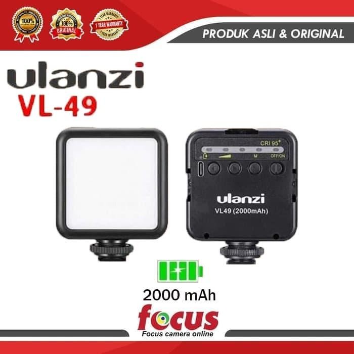 Ulanzi VL-49 VL 49 vl49 Lampu LED Mini Video Light RECHARGEABLE