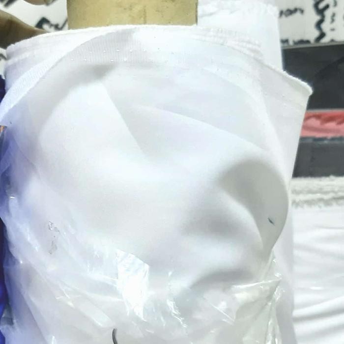 

bahan kain katun twill itally glossy premium ex garment branded grade a polos putih