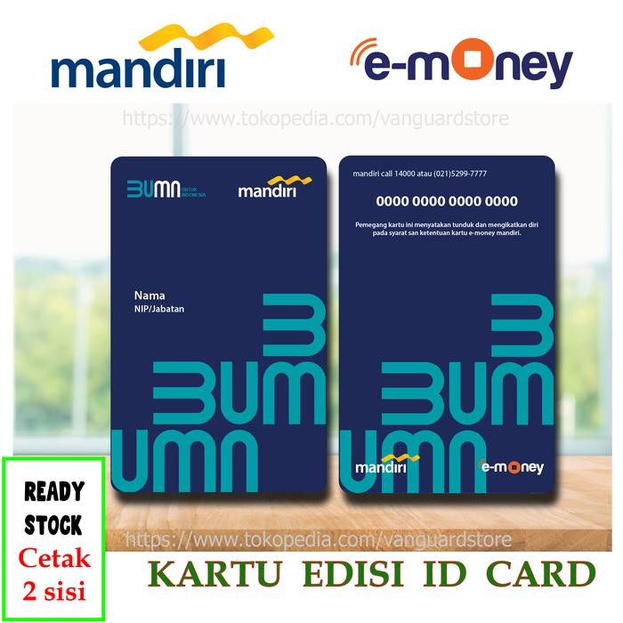 

Emoney Etoll ID CARD NEW MANDIRI BUMN Kuning Kartu Identitas - 2 SISI