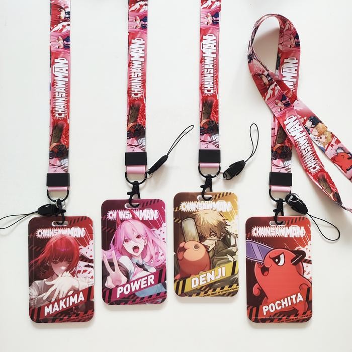 

ID Card Holder Name Tag Lanyard Kalung Kartu Anime Chainsaw Man