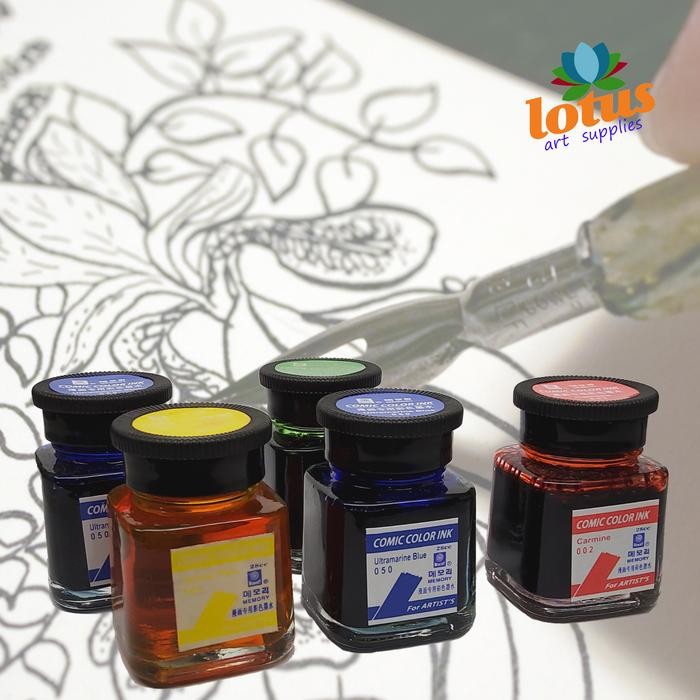 

Memory Comic Ink Color 28 ml Tinta Cina Dip Pen Ink Lukis Warna