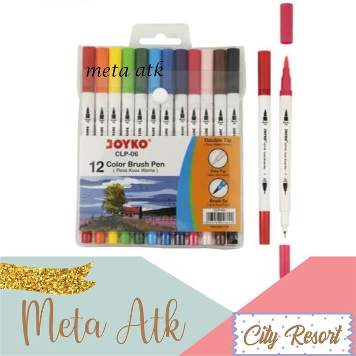 

Color Brush Pen / Pena Kuas Warna Joyko CLP-06 / 12 Warna