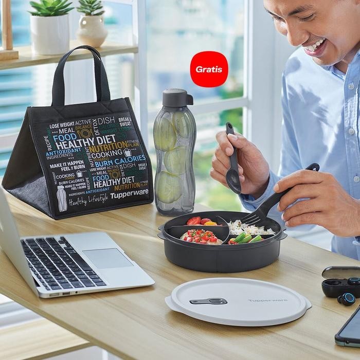 Tupperware fit to go lunch set tempat bekal makan
