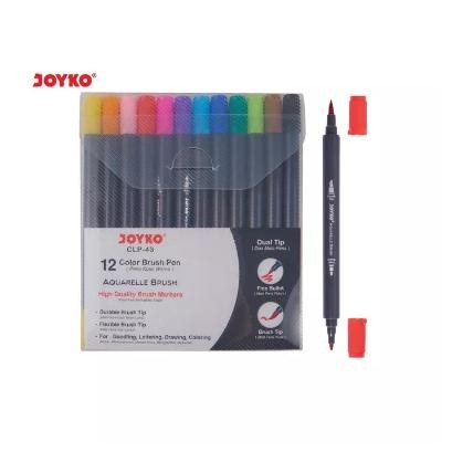 

Joyko Aquarelle Color Brush Pen Pena Kuas CLP-43 12 Warna Lettering