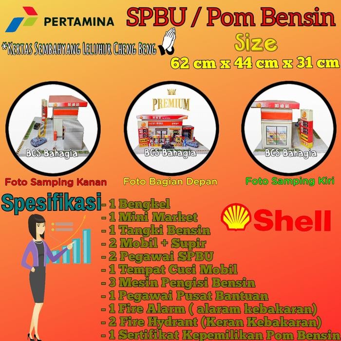 best seller] Kertas Sembayang Leluhur Cheng Beng Pom Bensin Miniatur SPBU Minyak