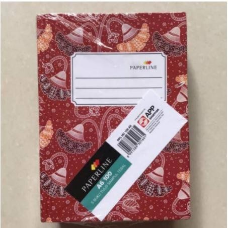 

BUKU TULIS HARD COVER A6 OCTAVO PAPERLINE ISI 100 LEMBAR