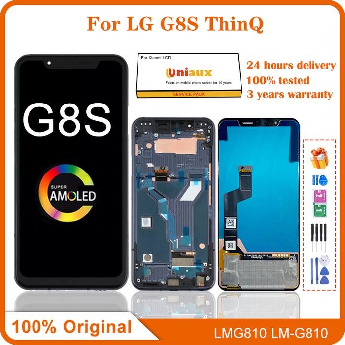 6.21"Original AMOLED For LG G8S ThinQ G810 G810EAW LCD Display Touch Screen Digitizer Assembly For L