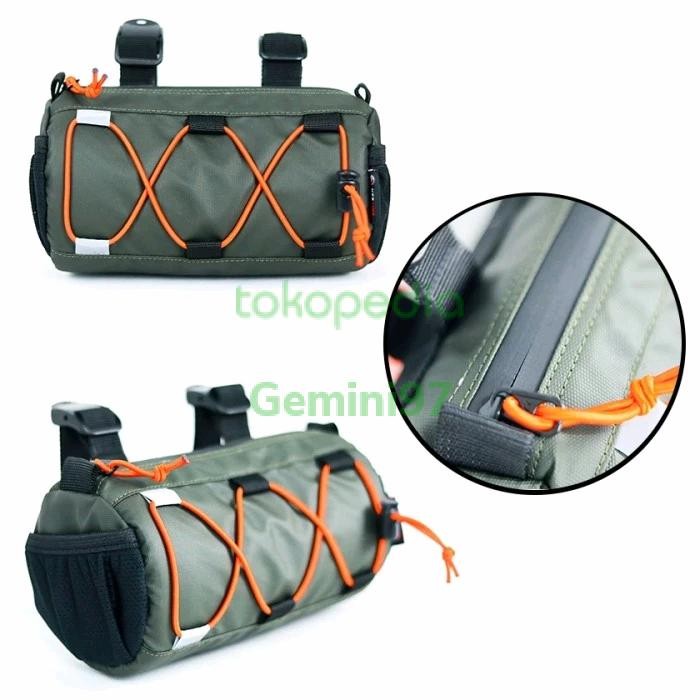Tas dropbar sepeda roadbike waterproof army Sling bag sylinder