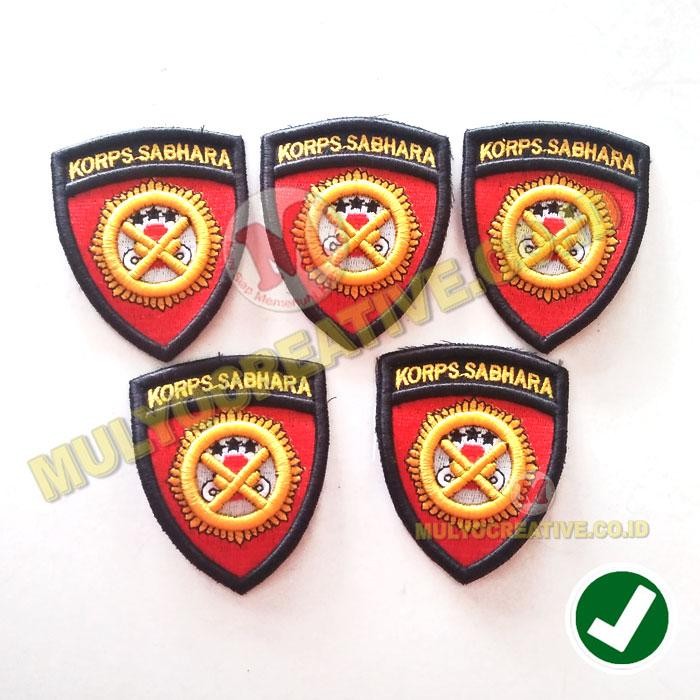 

Bet Bordir Korps Sabhara Timbul Badge Patch Huruf Timbul Murah PREMIUM