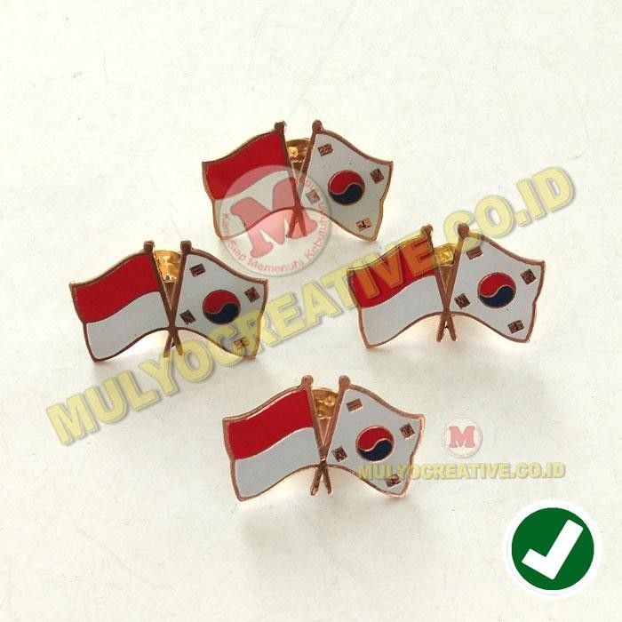 

Flag Pin Indonesia Korea Selatan - Pin Bendera Persahabatan PREMIUM