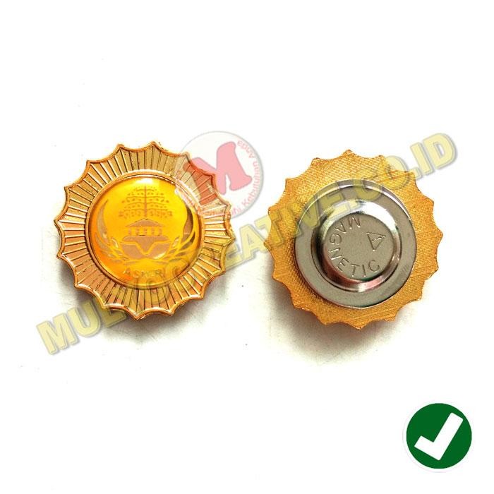 Lencana Pin ASN RI Kuning Murah - Pin ASN Korpri Golongan IV PREMIUM