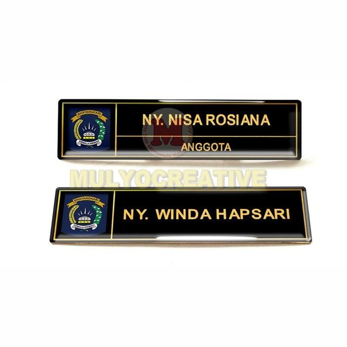 PAPAN NAMA DADA BHAYANGKARI NAMETAG - NAME TAG CUSTOM LOGO BHAYANGKARI PREMIUM
