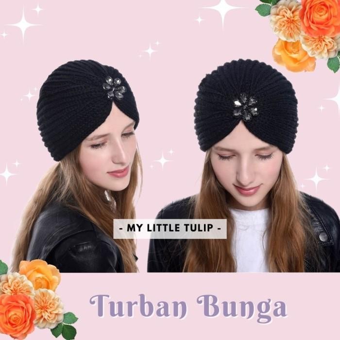 Turban Wanita / Turban Instant / Headband Bandana Rajut Wanita Tebal