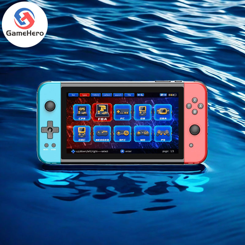 GameHero POWKIDDY X70 Handheld Game console 7 inch HD Screen Retro